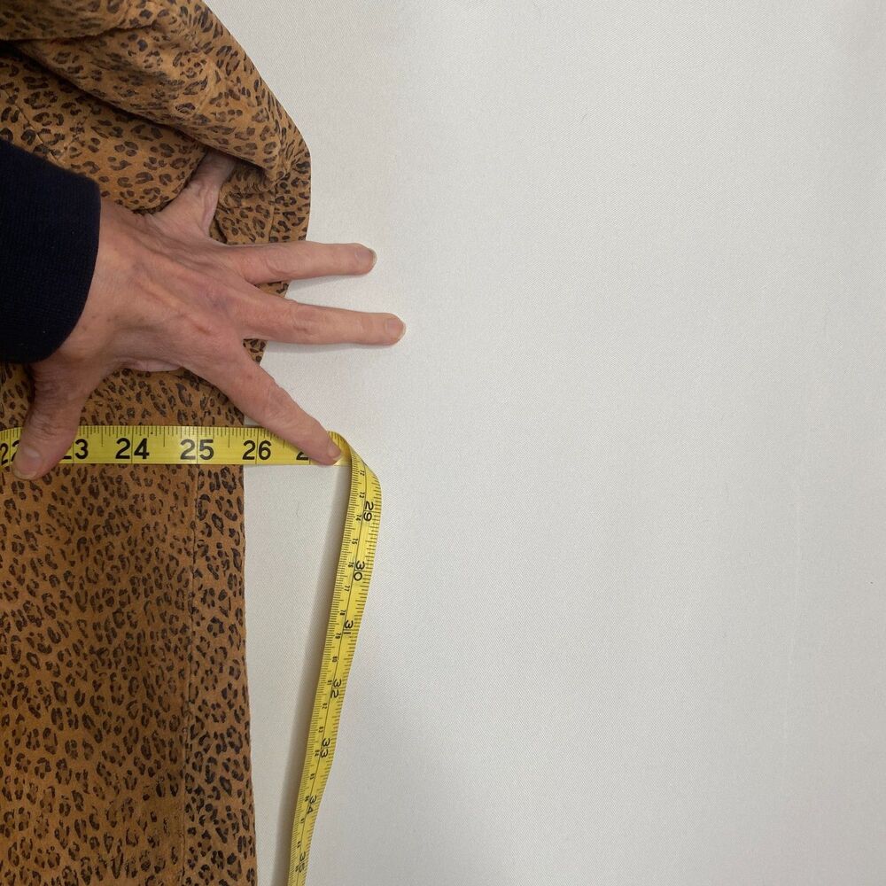 Live a Little LAL Leather Leopard Print Jacket Cuffed Sleeves Lined Womens 2X - Picture 12 of 12